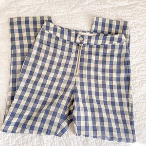 Capulet Keely Neptune Blue Zipper Gingham Pants